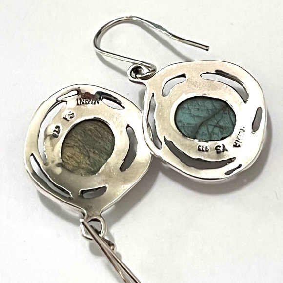 Labradorite & Sterling Silver Earrings - New - Picture 2 of 6